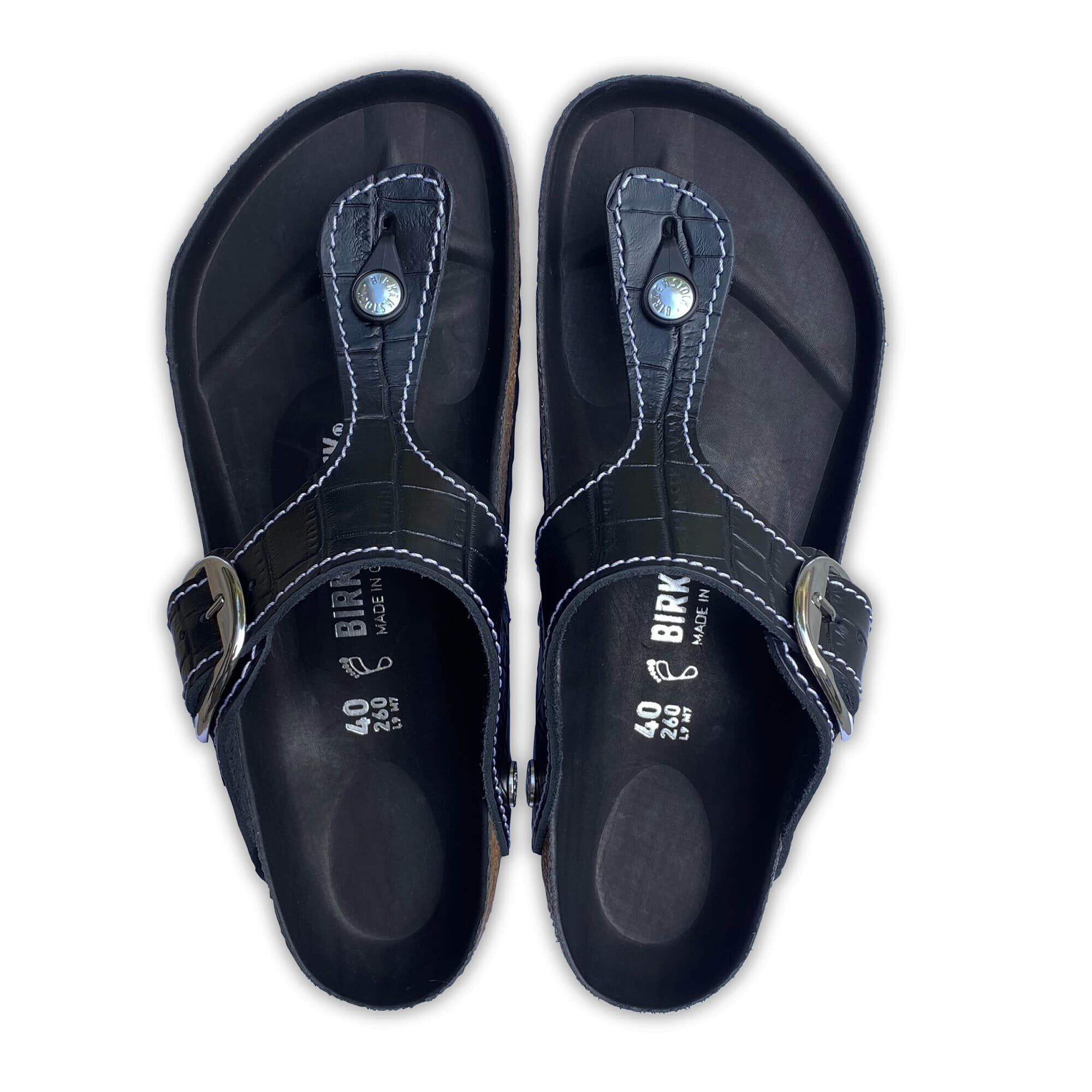 Alternative view of Gizeh Big Buckle Natural Leather Patent Black