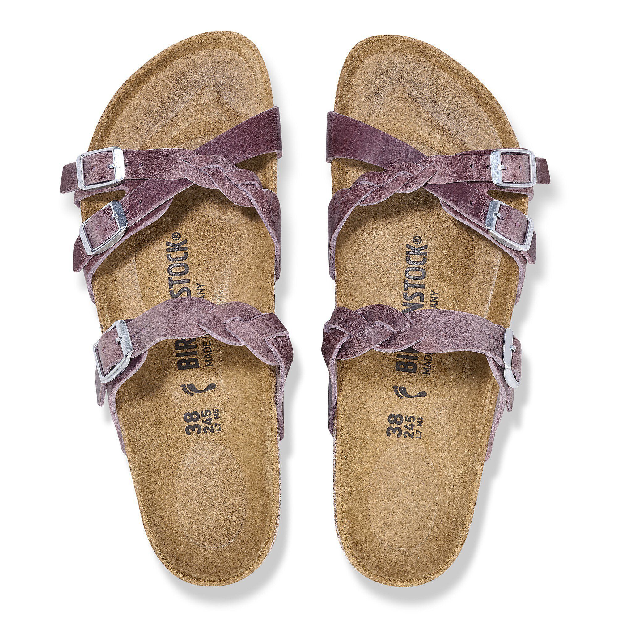 Franca Braided Oiled Leather Lavender - Image 2
