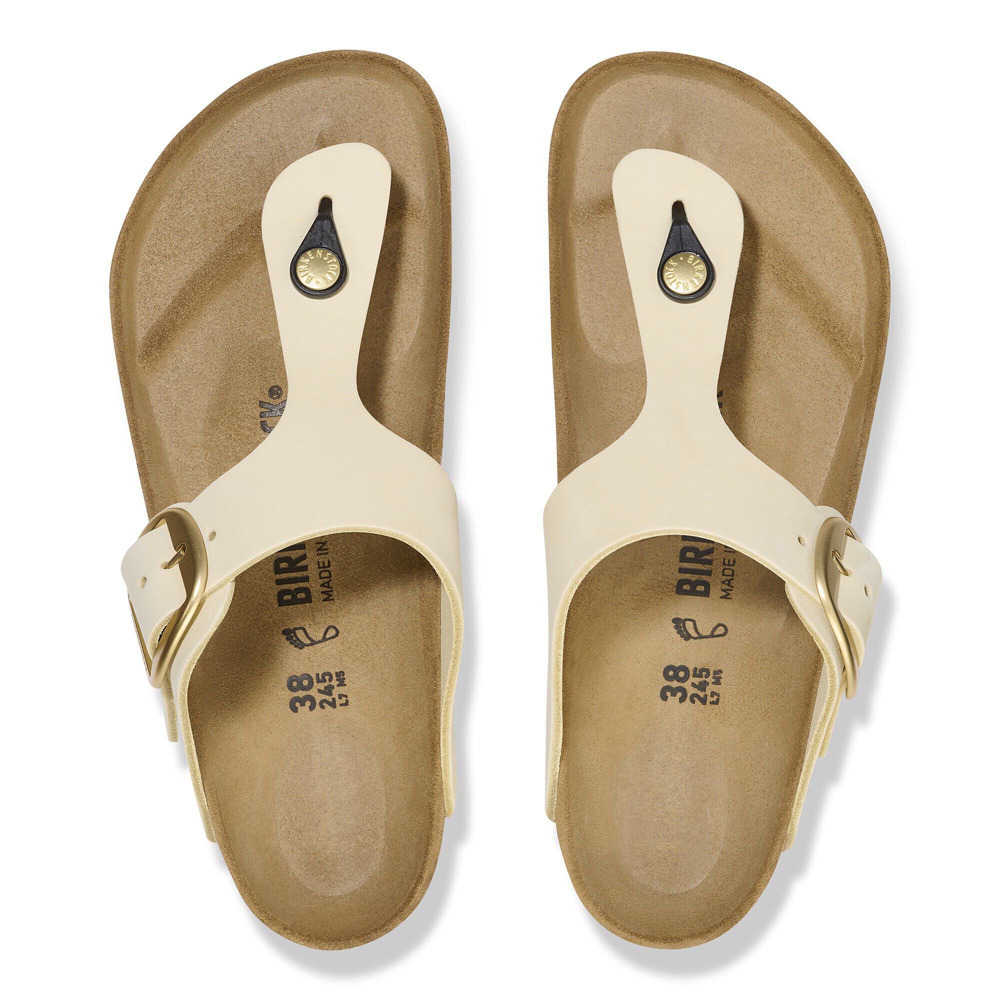 Alternative view of Gizeh Big Buckle Nubuck Leather Ecru