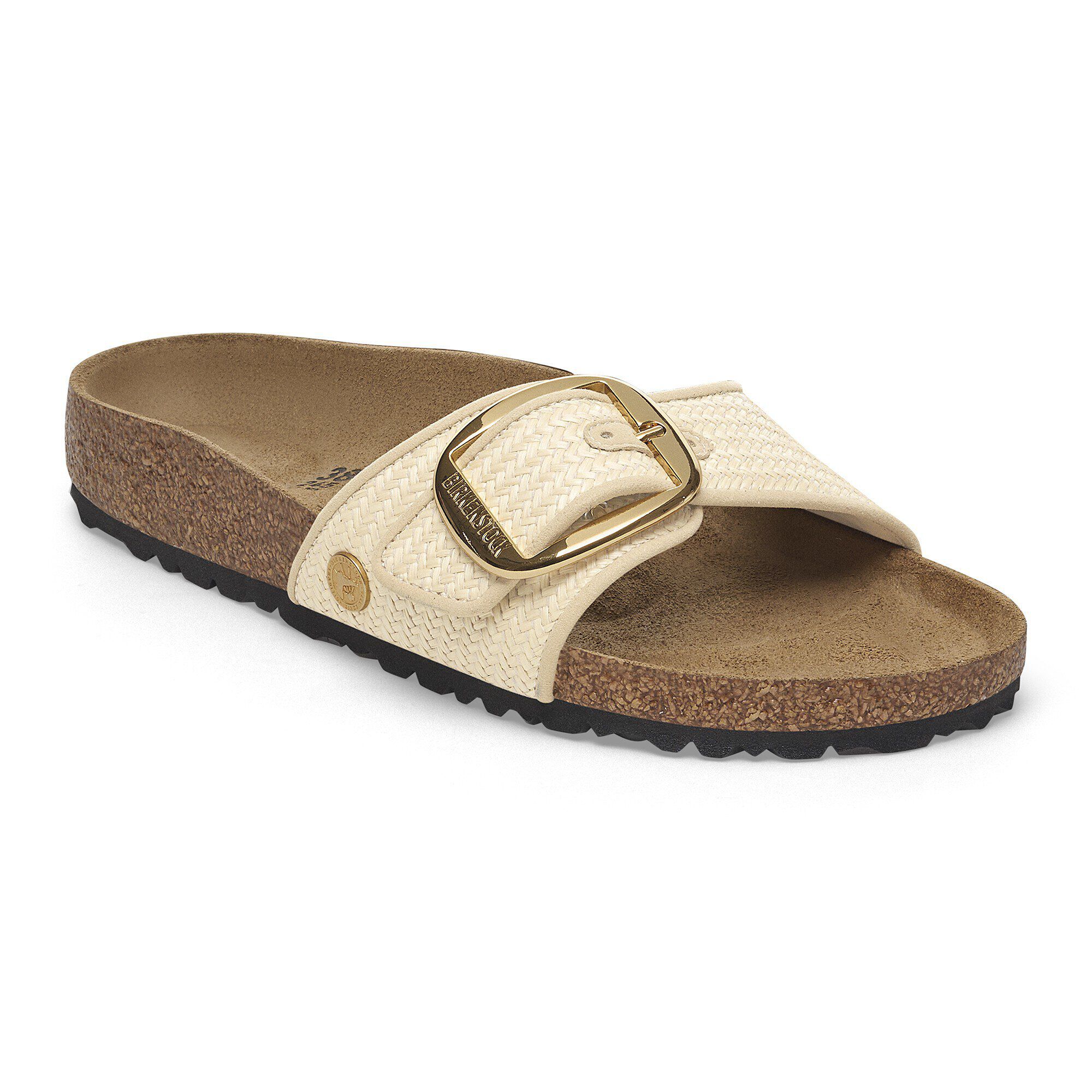 Madrid Big Buckle Raffia Textile