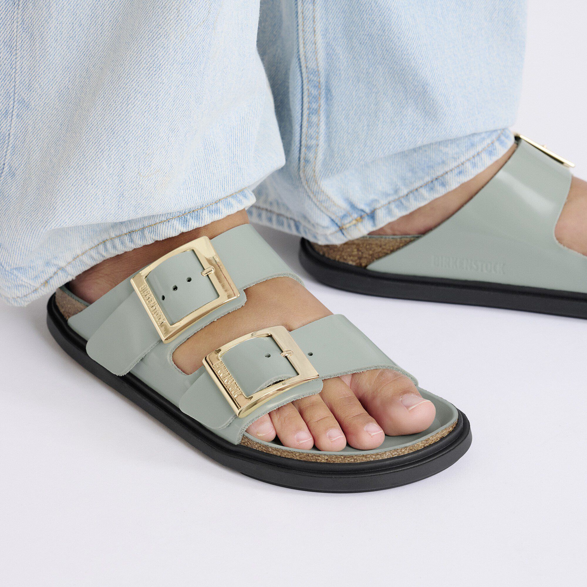 Arizona Droplet Buckle Natural Leather Patent - Image 4